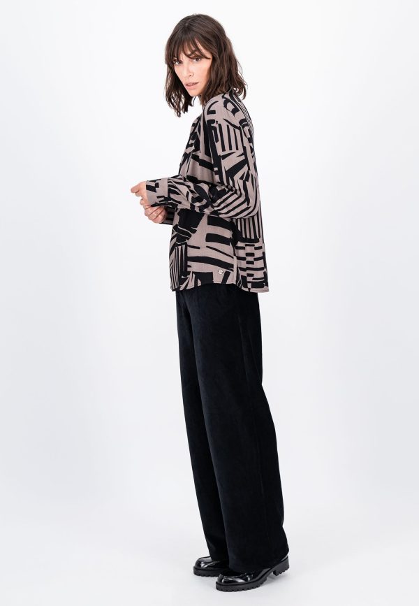 Bluse aus Viskose mit geometrischem Print Mode – Bild 5