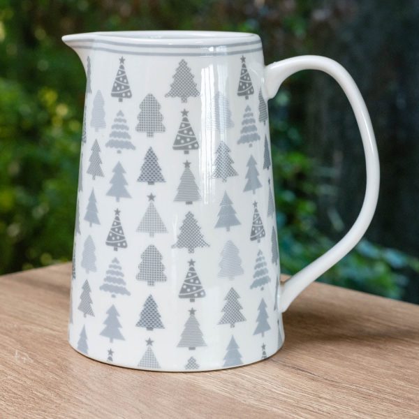 Kanne aus Porzellan mit weihnachtlichem Waldmotiv Verkauf – Bild 2