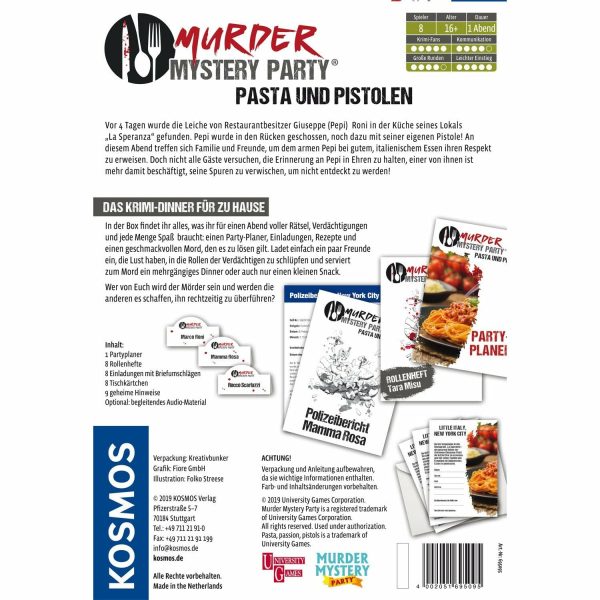 KOSMOS | Murder Mystery Party - Pasta und Pistolen Online – Bild 2