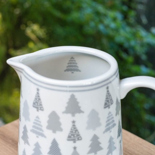 Kanne aus Porzellan mit weihnachtlichem Waldmotiv Verkauf – Bild 3