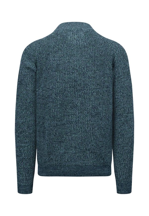 Pullover aus Mouliné-Strick mit Troyer-Kragen Zu verkaufen – Bild 4