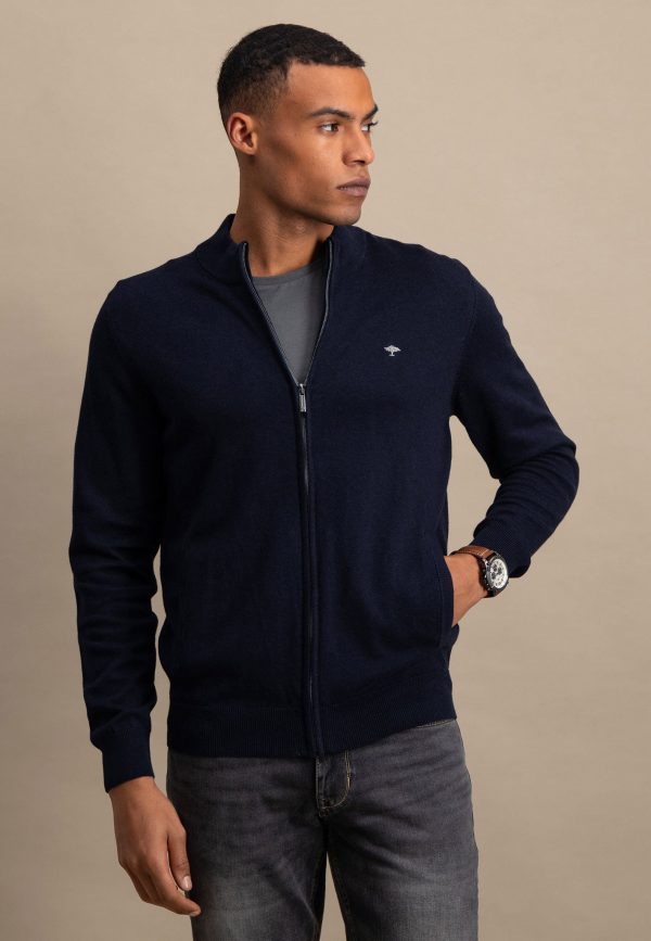 Strickjacke aus Baumwolle mit Stehkragen Verkauf