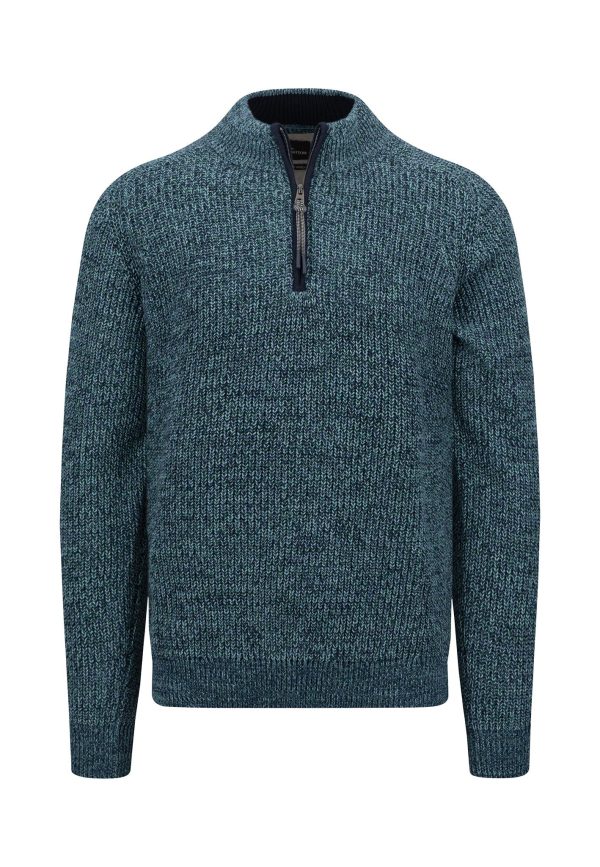 Pullover aus Mouliné-Strick mit Troyer-Kragen Zu verkaufen – Bild 3