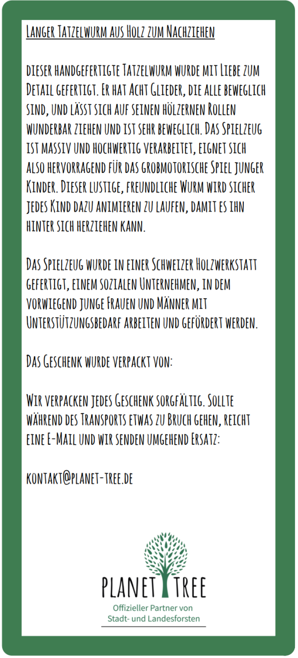 Langer Tatzelwurm zum Nachziehen Im Angebot – Bild 5