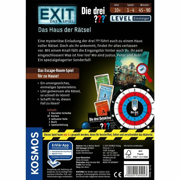 KOSMOS | EXIT® - Das Spiel: Das Haus der Rätsel (E) Mode – Bild 2