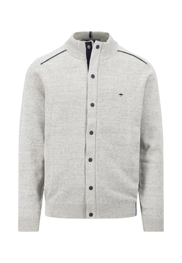 Strickjacke aus Baumwolle mit Druckknöpfen Online-Verkauf – Bild 3