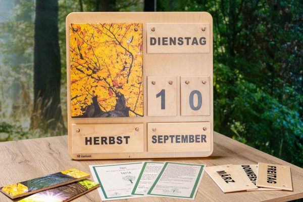 Kalender Vier Jahreszeiten aus Holz - jedes Jahr wiederverwendbar Zu verkaufen – Bild 5