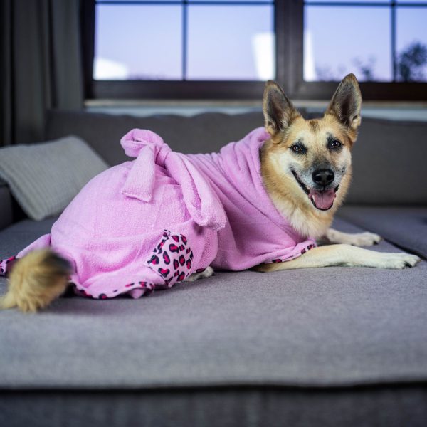 Dog  Bathrobe - ORIGINAL Leopard Pink Schn?ppchen – Bild 5