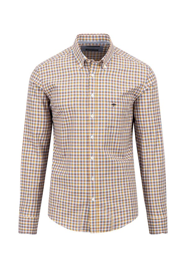 Kariertes Hemd mit Button-Down-Kragen Mode – Bild 3