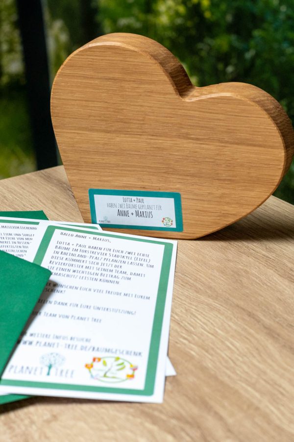 Personalisiertes Herz aus Holz Online