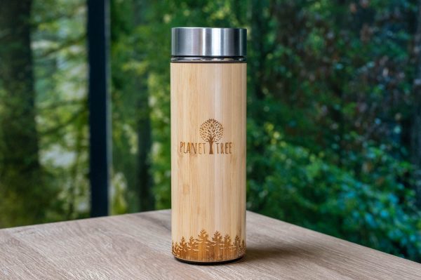 Edelstahl Thermoskanne mit Holz Online-Schn?ppchen – Bild 2