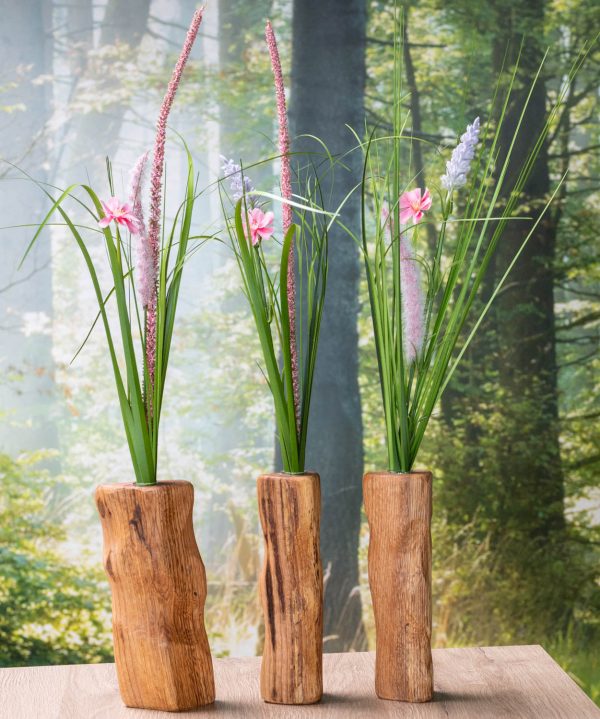 Blumenvase aus Holz Mode – Bild 5