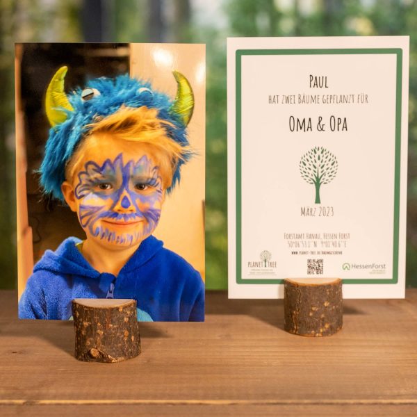 Foto auf Holzstämmchen mit Zertifikat Im Angebot – Bild 2