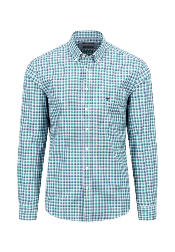 Kariertes Hemd mit Button-Down-Kragen Mode