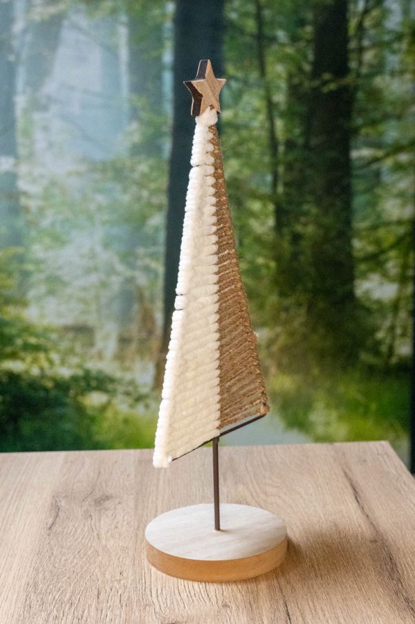 Dekorativer Weihnachtsbaum aus Wolle und Jute Zu verkaufen – Bild 2