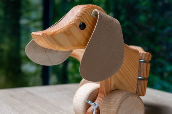 Wackeldackel aus Holz zum Nachziehen Mode – Bild 3