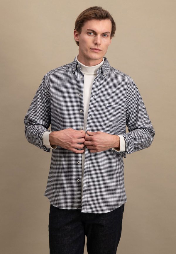 Vichy-Karohemd mit Button-Down Kragen Online-Schn?ppchen