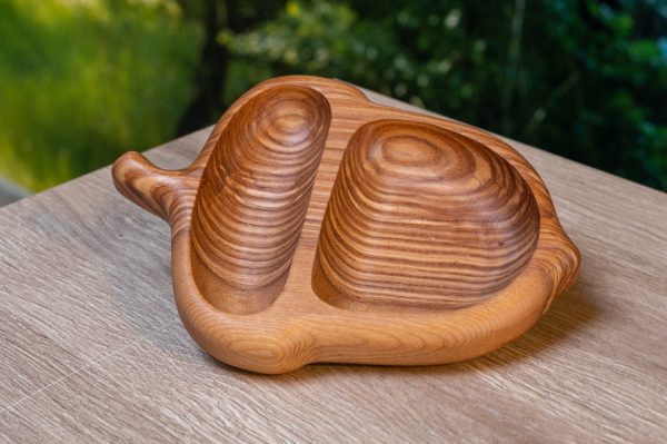 Handgefertigte Holzschale aus Esche Im Angebot – Bild 2