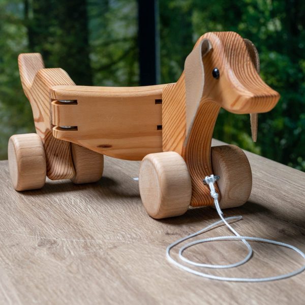 Wackeldackel aus Holz zum Nachziehen Mode – Bild 2