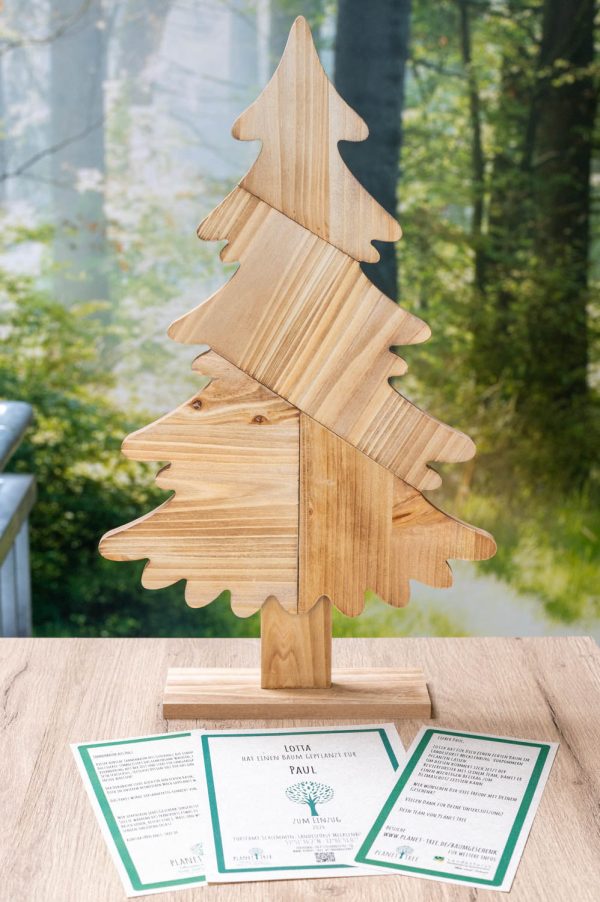 Dekorativer Tannenbaum aus Stückholz Online – Bild 2