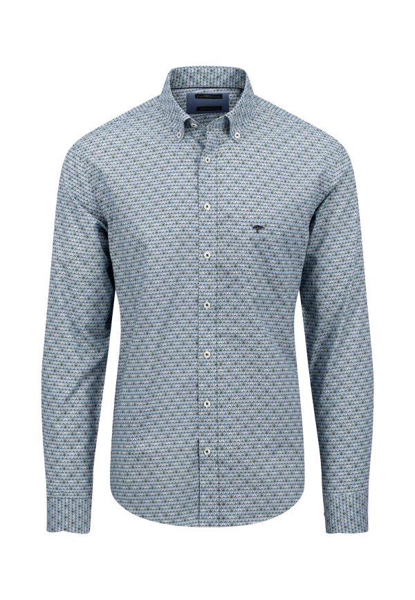 Hemd aus Baumwolle mit grafischem Allover-Print und Button-down-Kragen Online-Schn?ppchen – Bild 3