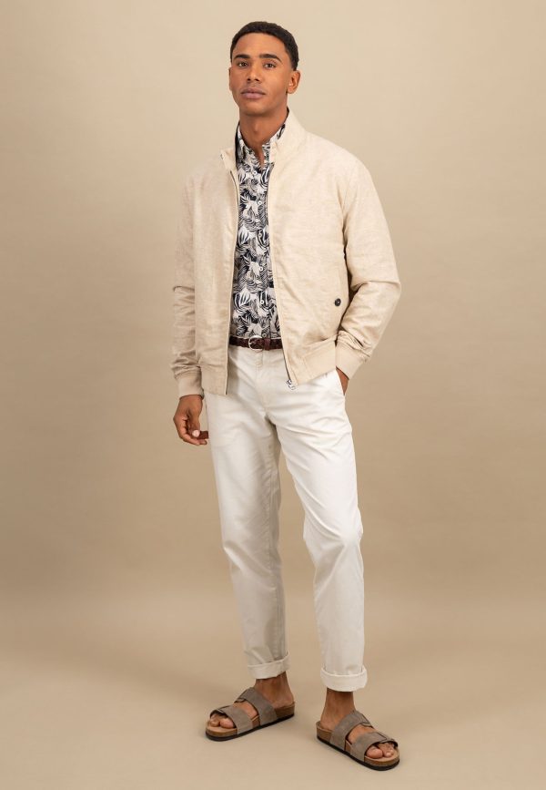 Blouson aus Leinen-Baumwoll-Mix mit Stehkragen Angebot – Bild 4