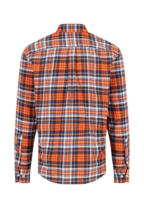 Langarmhemd aus Baumwolle mit Karomuster und Button-down-Kragen Mode – Bild 4