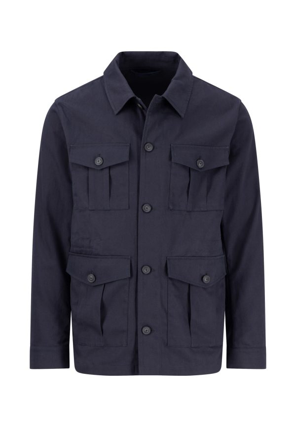 Jacke aus Baumwolle mit Kentkragen Angebot