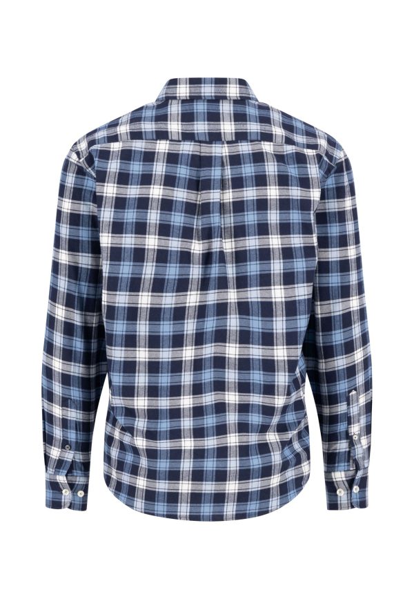 Kariertes Hemd aus Baumwolle mit Button-Down-Kragen Mode – Bild 4