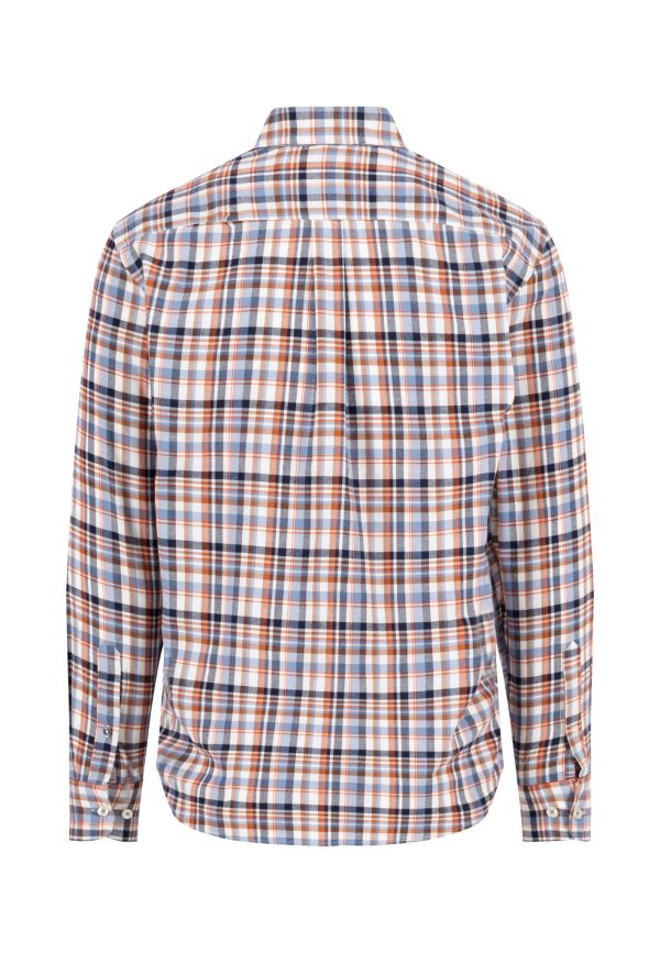 Langarmhemd aus Baumwolle mit Karomuster und Button-down-Kragen Mode – Bild 2