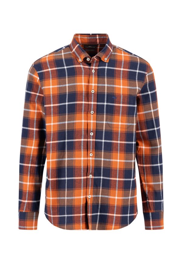 Kariertes Hemd aus Baumwolle mit Button-Down-Kragen Mode – Bild 5