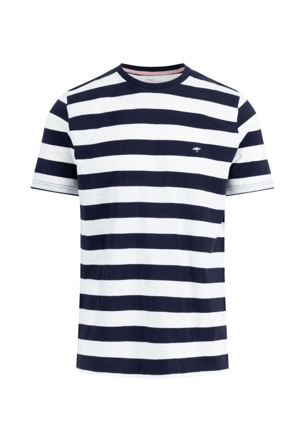 T-Shirt aus Baumwolle mit Rundhalsausschnitt und Streifen Schn?ppchen – Bild 5