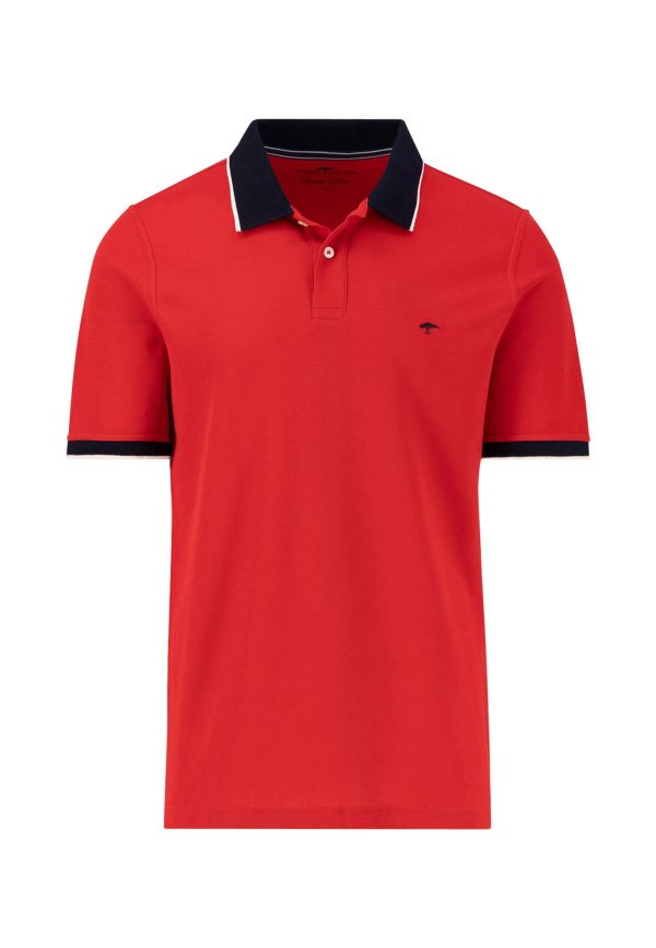 Poloshirt aus Baumwolle mit farbig abgesetztem Kragen Rabatt