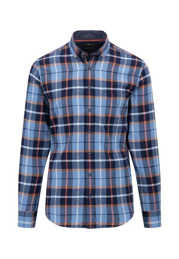 Flanellhemd aus Baumwolle mit Karomuster und Button-down-Kragen Rabatt – Bild 3