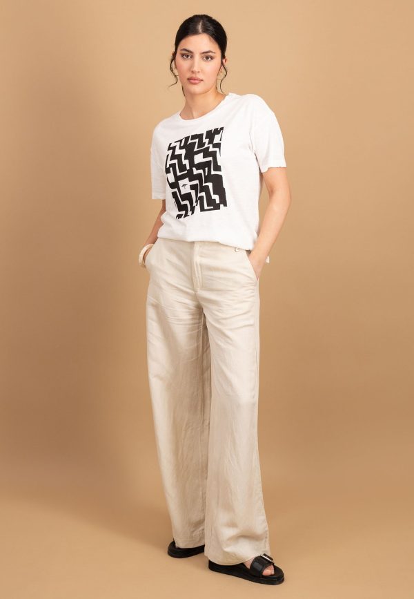 T-Shirt aus Baumwolle mit Frontmuster Im Angebot – Bild 4