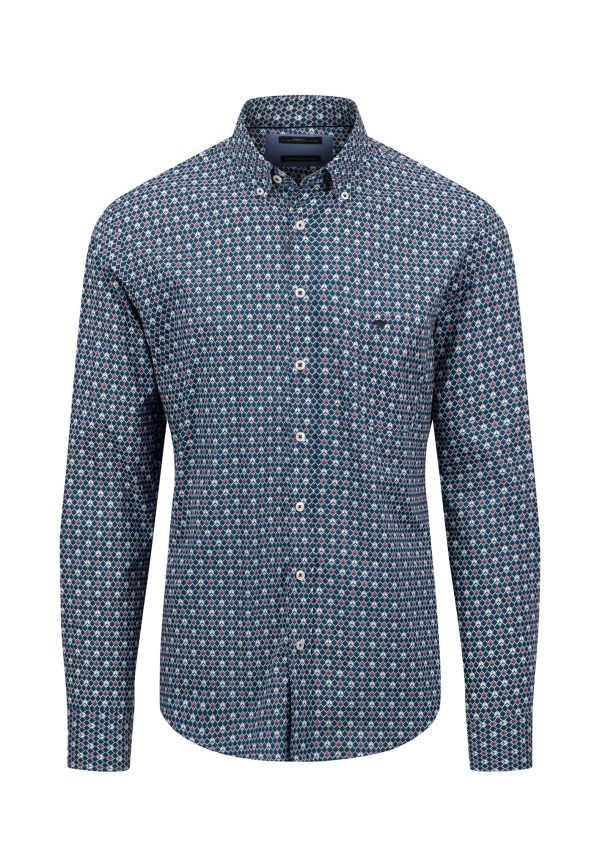 Hemd aus Baumwolle mit grafischem Allover-Print und Button-down-Kragen Online-Schn?ppchen – Bild 5