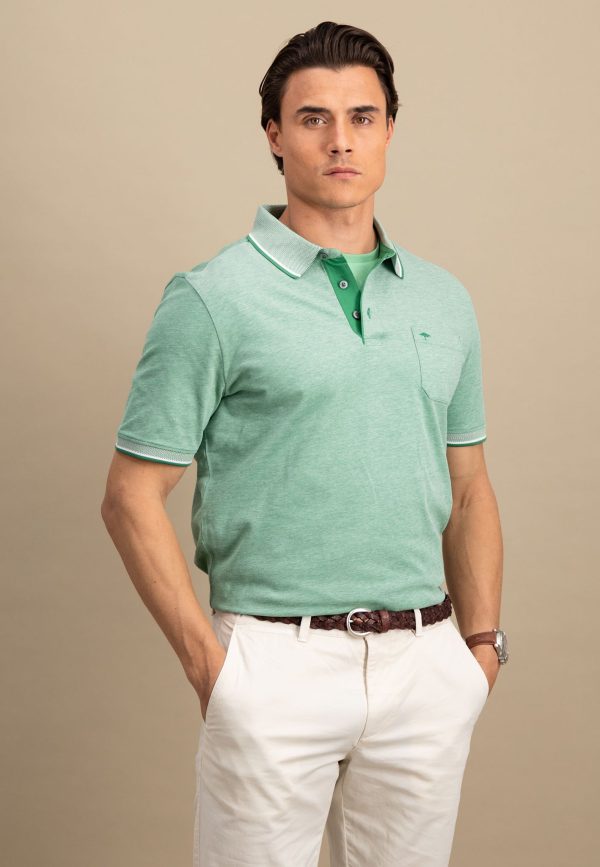 Piqué Poloshirt aus Baumwolle mit Kontrastdetails Online-Verkauf