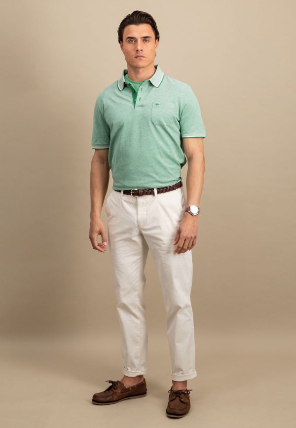 Piqué Poloshirt aus Baumwolle mit Kontrastdetails Online-Verkauf – Bild 2