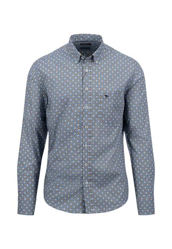 Hemd aus Baumwolle mit grafischem Allover-Print und Button-down-Kragen Online-Schn?ppchen