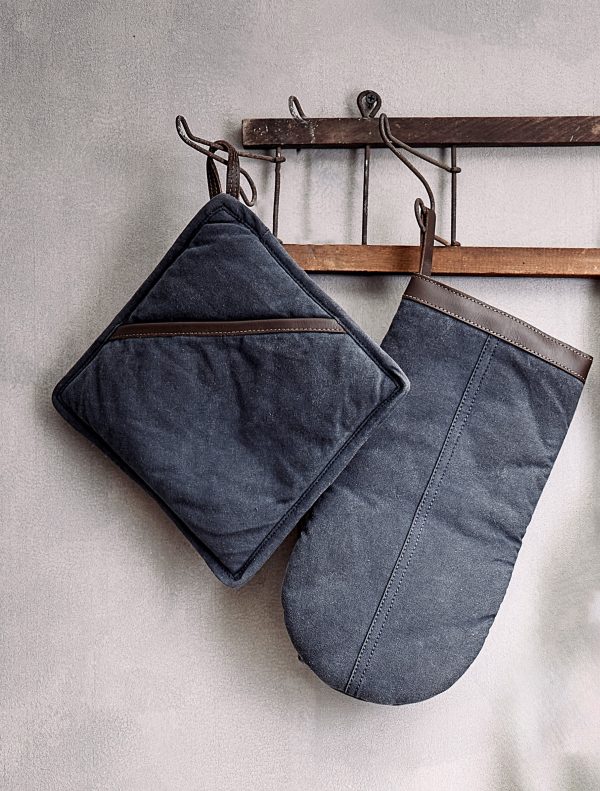 TAMBA Topflappen und Ofenhandschuh mit Lederbesatz Online-Verkauf