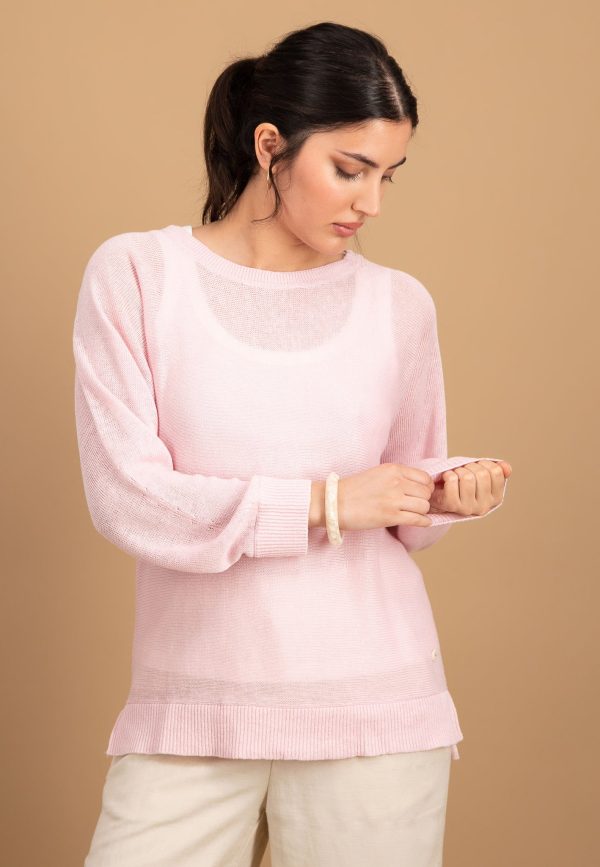 Strickpullover aus 100% Leinen Online