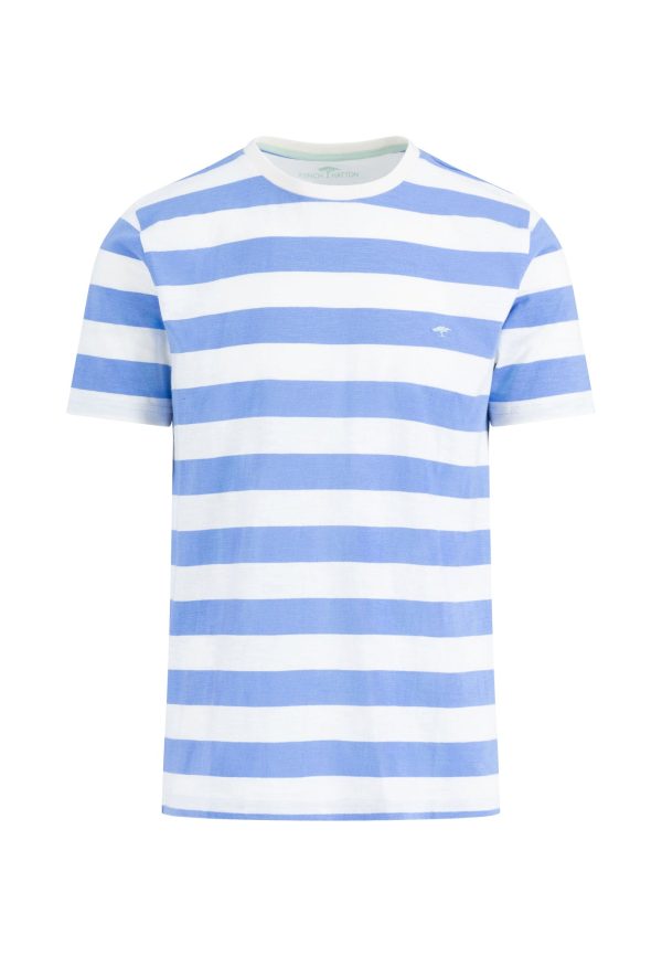 T-Shirt aus Baumwolle mit Rundhalsausschnitt und Streifen Schn?ppchen – Bild 3
