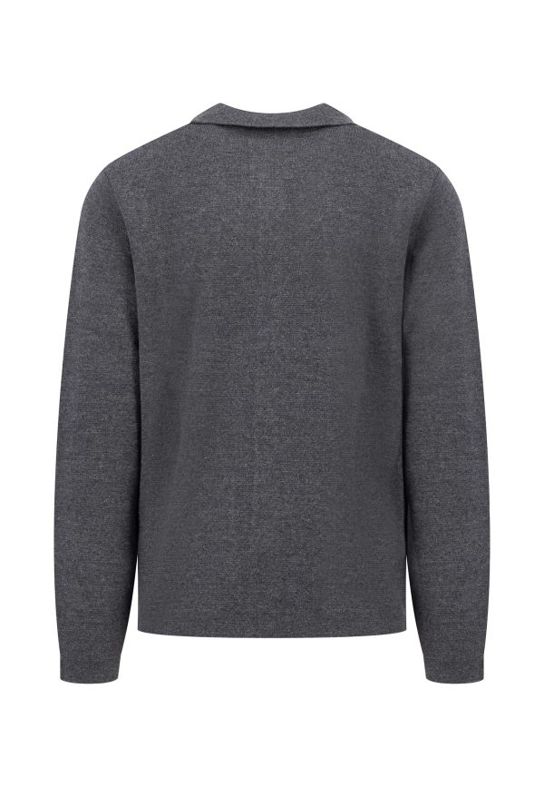 Strickjacke aus Baumwoll-Woll-Mix mit Knopfleiste und aufgesetzten Taschen Verkauf – Bild 4