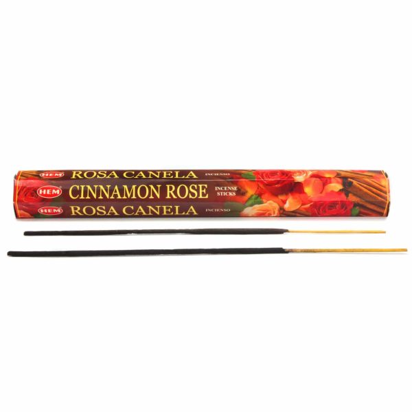 HEM Cinnamon Rose, Zimt Rose Räucherstäbchen, 20 Sticks, 23cm, Brenndauer 40min Online-Verkauf – Bild 2