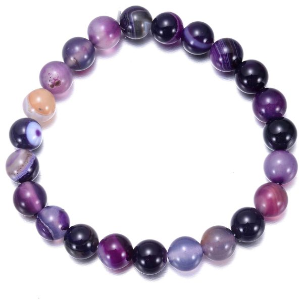 Armband aus Achatperlen, Engelsarmband  Zadkiel  (Ø 8 mm) Rabatt