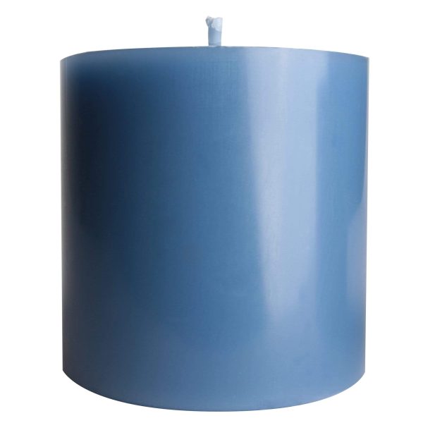 Stumpenkerze Blau, Paraffinwachs, Brenndauer: 43 Std., (Höhe: 8cm, Ø = 8cm) Verkauf