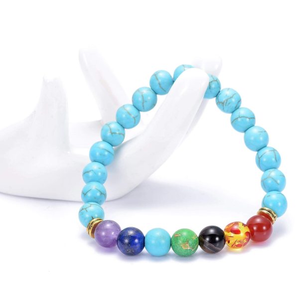 Chakra Armband Türkis  Halschakra  (Ø 8mm) Online