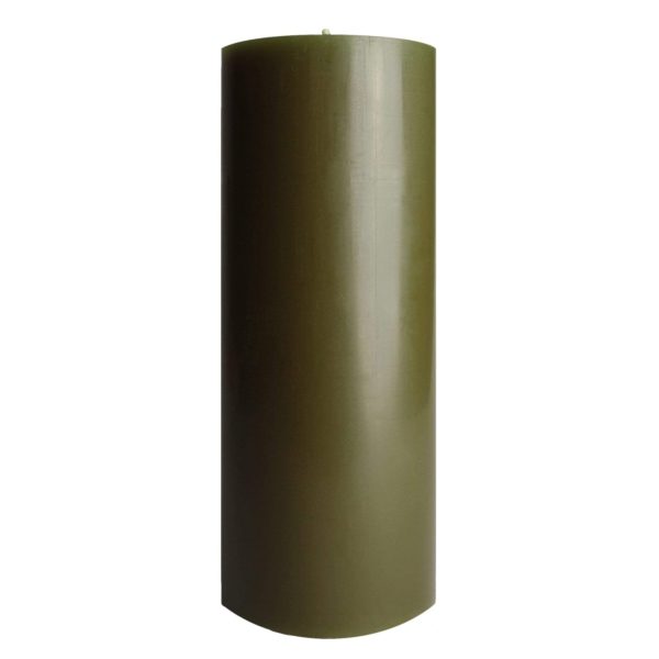 Stumpenkerze Paraffin, Brenndauer 108 Std, Grün, Höhe 20cm, Ø 8cm Online