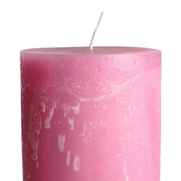Stumpenkerze Mon Ami Rustique, Paraffin, Rosa, Höhe 20cm, Ø 10cm Mode – Bild 2