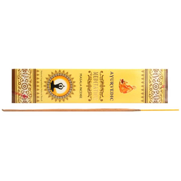 Ayurvedic Masala Meditation Räucherstäbchen, 12 Sticks, 20cm, Brenndauer 45min Online-Verkauf